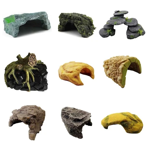 Aquariums Resin RockStone Cave Shrimps Shelter Fishtanks Underwater Ornament Fish Safety Hideouts Landscaping Decors B03