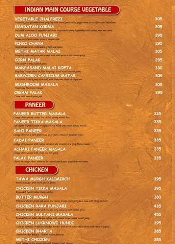 Jaisalmer- Sonar Kella menu 