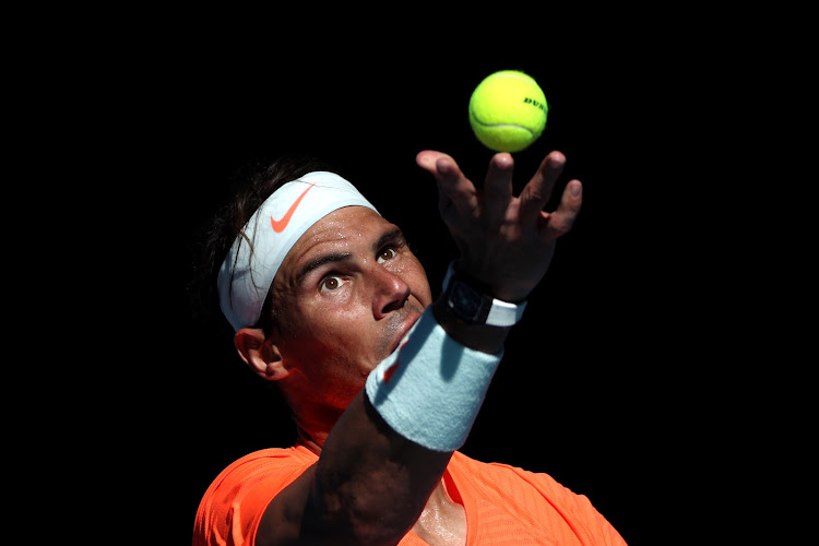 Spain's Rafael Nadal in action during his first round match against Serbia's Laslo Djere