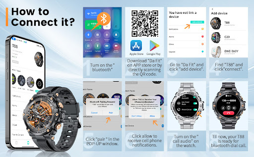 Title 6, Large Screen Disc Smart Watch For Men