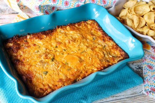 A tray of Denise's Buffalo dip.