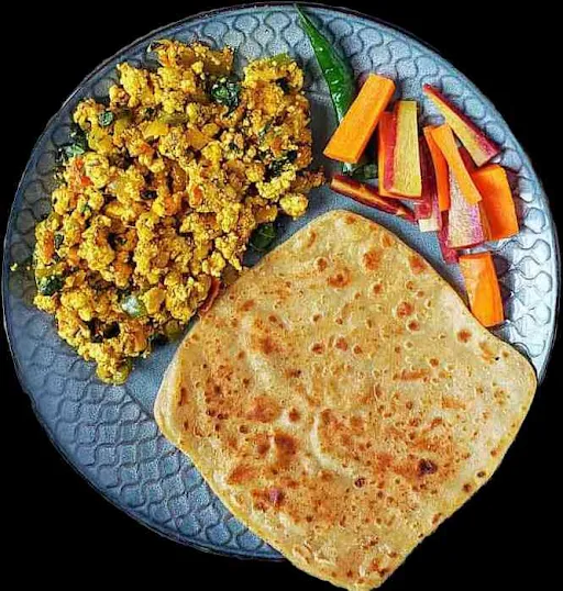 Paneer Bhurji With 2 Plain Paratha