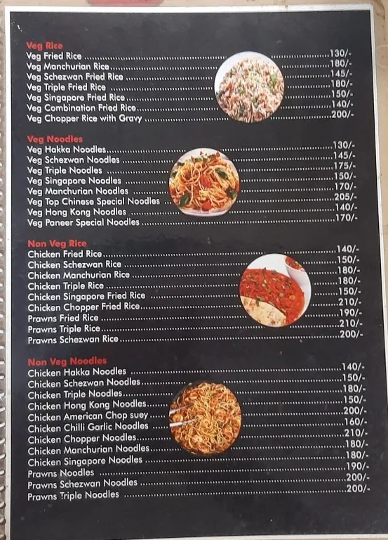 Top Chinese menu 