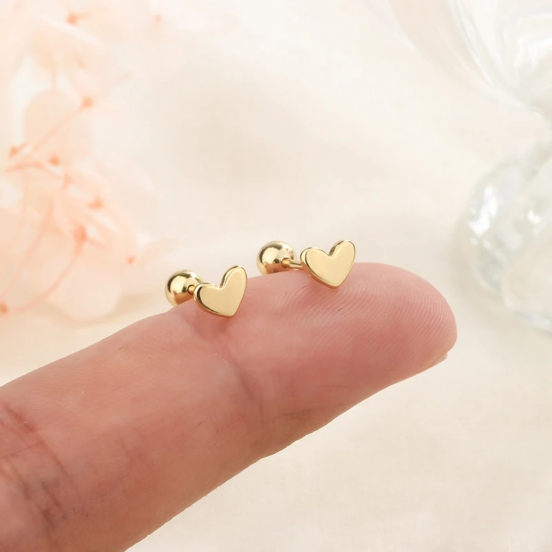 Title 2, 925 Kleine Love schroef oorbellen voor dames. S...