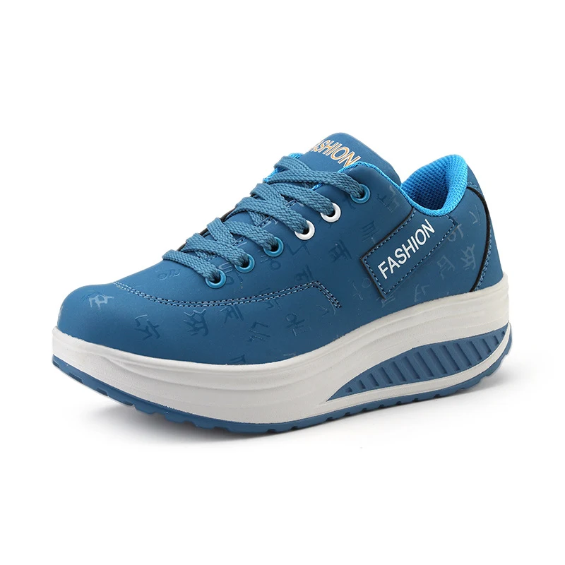 Sneakers con Plateau da Donna Stringate Casual Antiscivolo Traspiranti Stampa Coreana Scarpe Sportive Rialzate