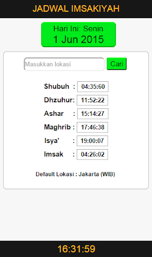 Jadwal Imsakiyah