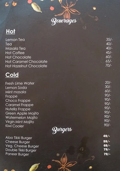 S'Pintsa menu 