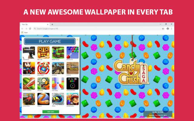 Candy Crush Saga Wallpapers and New Tab