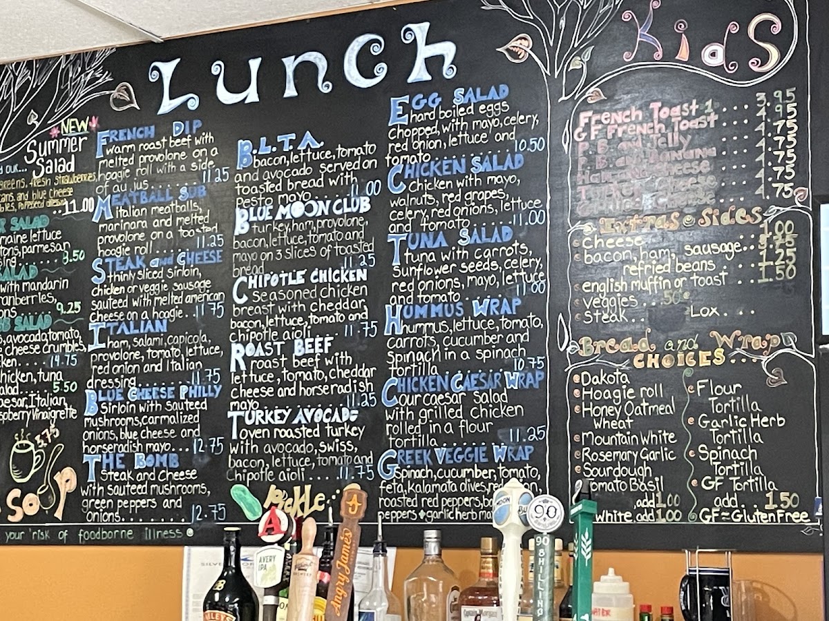 Blue Moon Bakery gluten-free menu