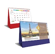 Lịch Tết 2024 - Lịch Để Bàn Ngang Chữ A 2024 (12 X 25 Cm) - Đế Xanh Dương - Đế Đỏ (12 Mẫu) _Kv