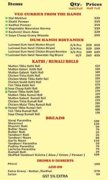 Alkauser menu 