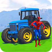 Superheroes Tractor Stunt Racing Games  Icon