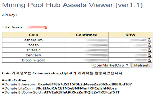 Mining Pool Hub API Viewer