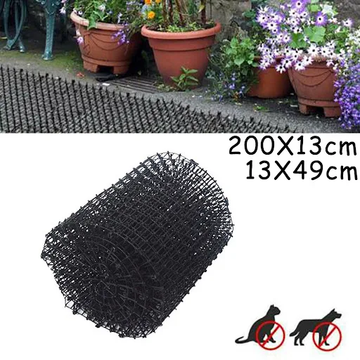 1 Pcs Garden Cat Scat Repellent Mat Prickle Strips Anti Cat Net Spike Cat And Dog Proof Mesh Fence Network Digging Stopp