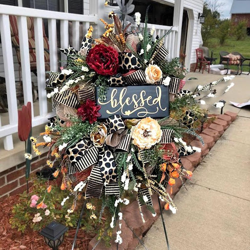 Title 4, Halloween Wreath Year Round Fall Cheetah Wreath...