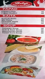 Shree Bala Ji Sweet & Restaurant menu 3