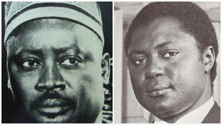 Former Vice President Jaramogi Oginga Odinga and former Minister for Economic Planning Tom Mboya. They were both seen as threats to Kenyatta’s reign