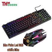 Bàn Phím Máy Tính Laptop Kèm Chuột Gaming Rgb Xuyên Chữ Yindiao V4 Có Dây/Đèn Led