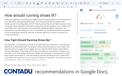 CONTADU NeuronWriter - SEO/NLP optimization