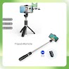 Tripod - Phụ Kiện Gậy Chụp Ảnh Tự Sướng 3 Chân Bluetooth L01 Có Remote Chụp Hình Bluetooth, Đầu Xẹp Điện Thoại Xoay 360