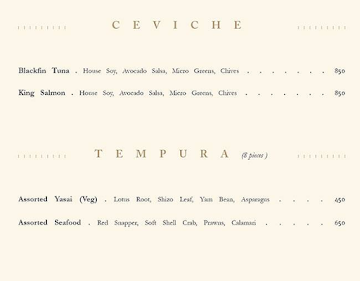 Eight menu 