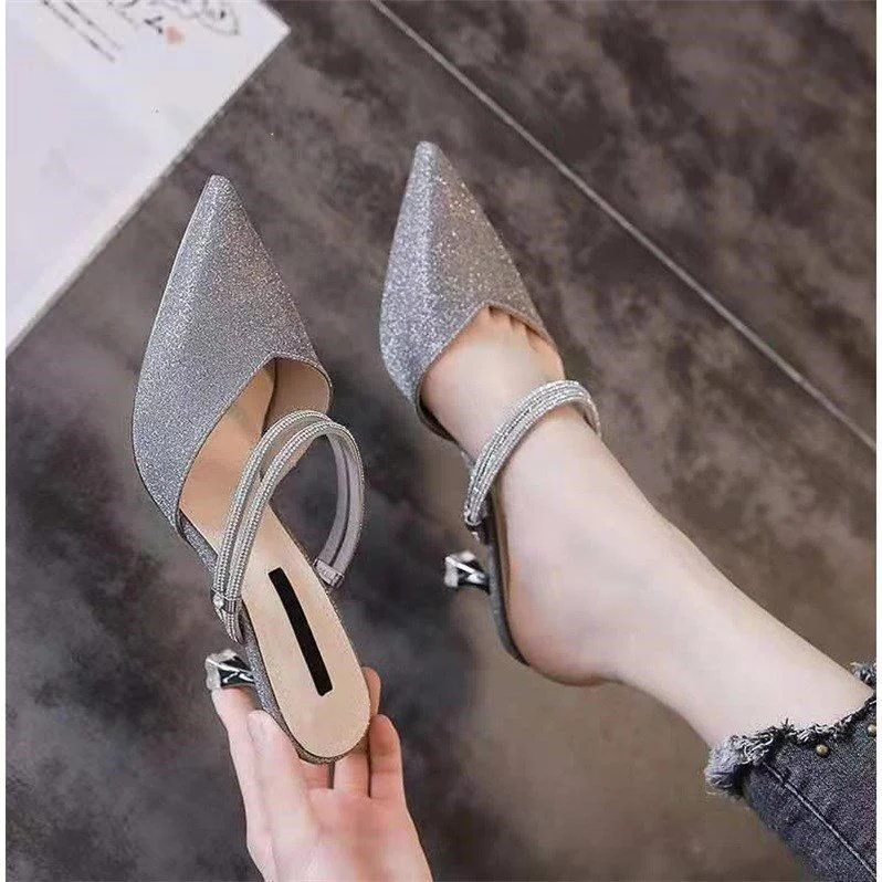 Title 2, Sandalias Baotou para mujer con tacón de aguja ...