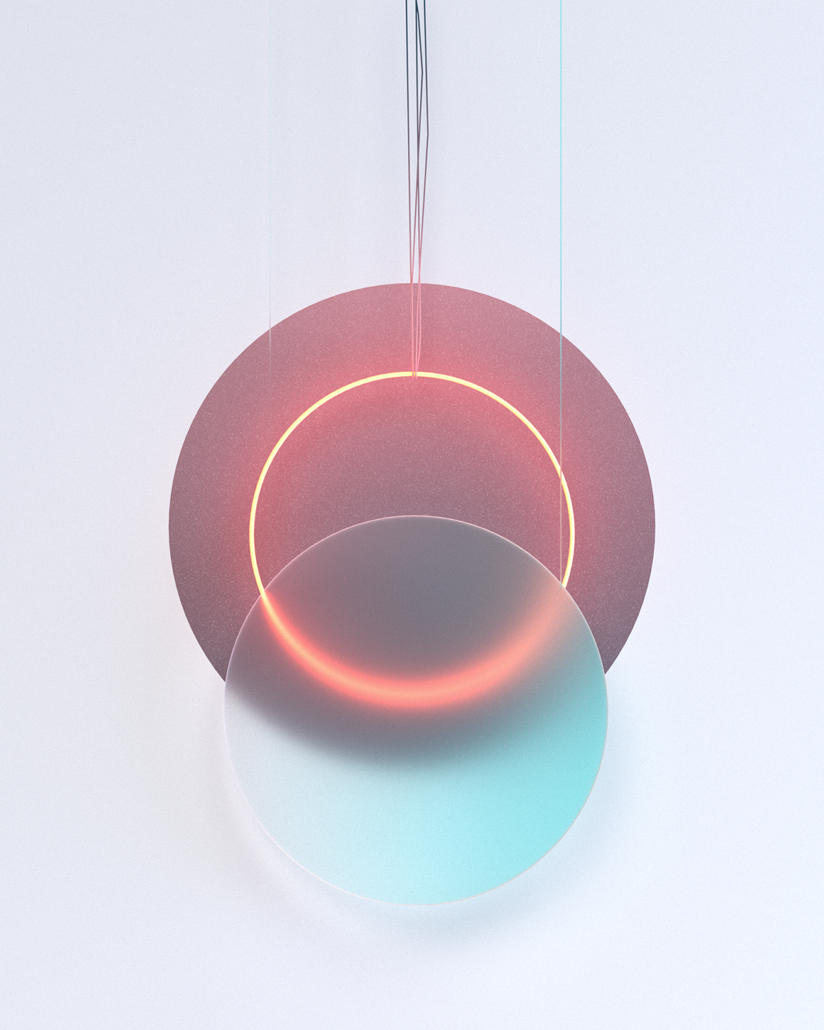 neon 3D c4d light Render octanerender   Interior gradient color glow