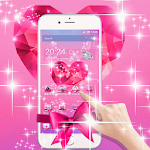 Cover Image of Скачать Pink Love Diamond Bowknot 1.1.5 APK