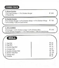 AFC Fried Chicken menu 1