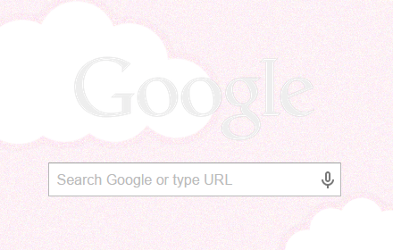 Pink Glitter Clouds chrome extension