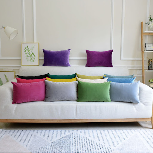 Title 20, Velvet Sofa Throw Pillow, Soft and Stylish, Ide...