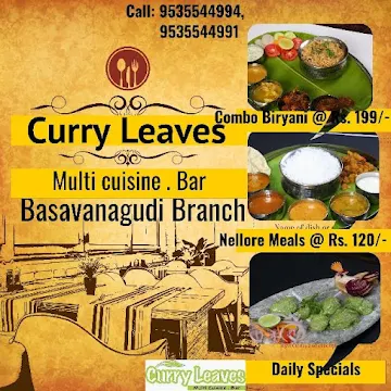 Curry Leaves menu 