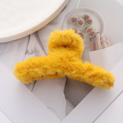 Title 3, Solid Color Faux Fur Grip Plush Back Head Barre...