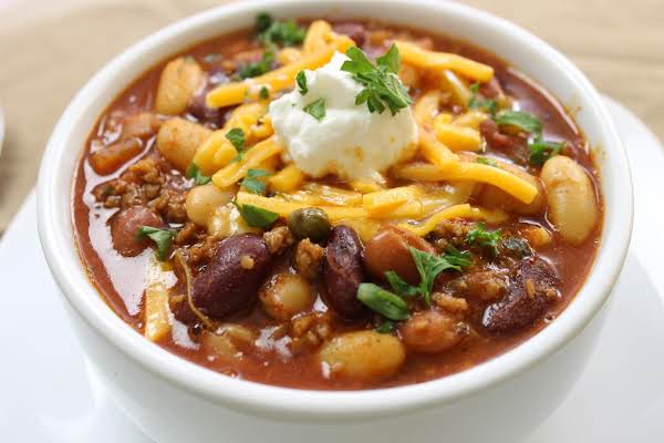 Fall Nights 3 Bean Chili Recipe | Just A Pinch Recipes