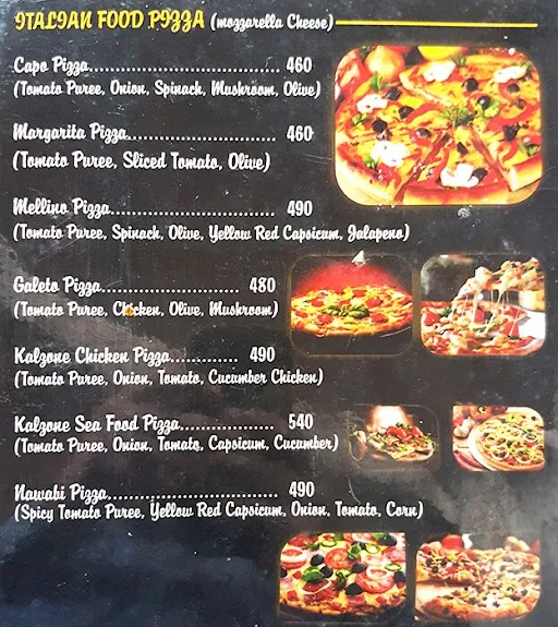 Menu of Sonic, Anjuna, Goa | May 2023