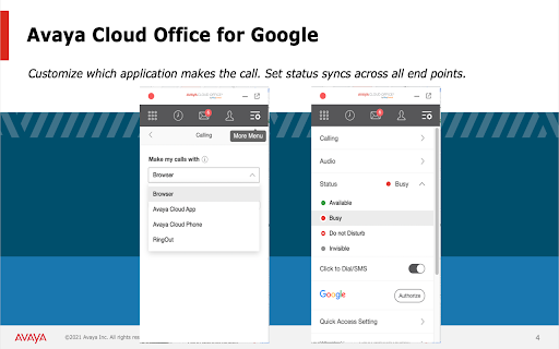 Avaya Cloud Office for Google