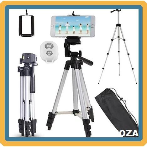 Chân Máy Chụp Hình Tripod 3110, Gậy Livestream Giá Đỡ Máy Ảnh, Kẹp Điện Thoại Lai Trim 3 Chân, Tripod Quay Video