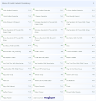 Hotel Kailash Residency menu 1