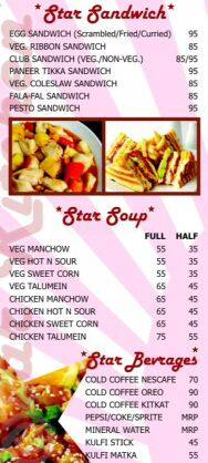 Star Kitchen menu 1