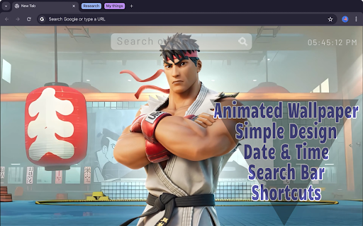 Street Fighter Ryu Fortnite Live Wallpaper