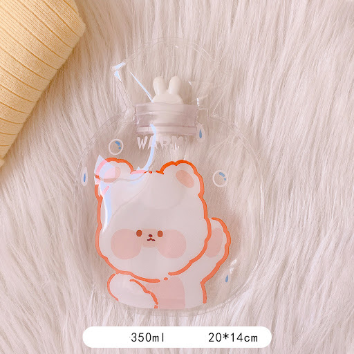 Title 17, Cartoon transparent hot water bag girls heart ...