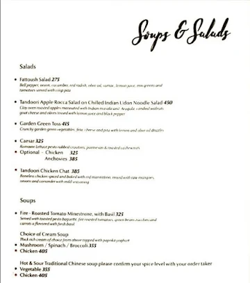 Gallery Cafe - Radisson menu 