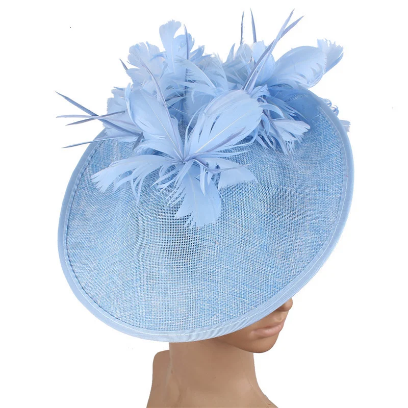 Paardenrennen Festival Mode High-End Hoge Hoed Haaraccessoires Aristocratische Dames Veren Hoed Haaraccessoires Haarspeld