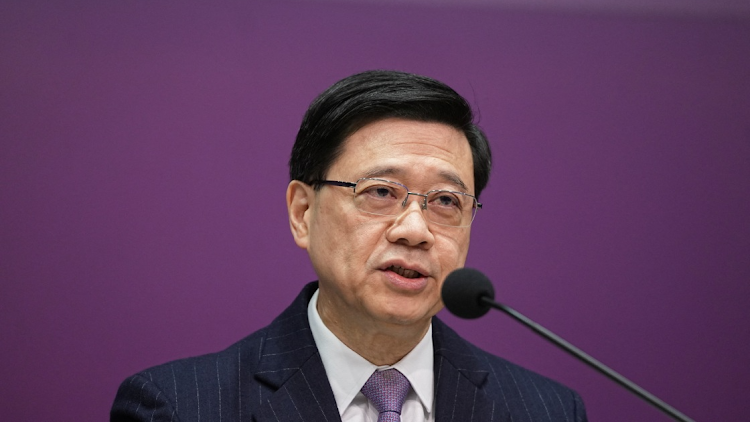 Hong Kong leader John Lee has urged lawmakers to pass the bill "at full speed". File photo.