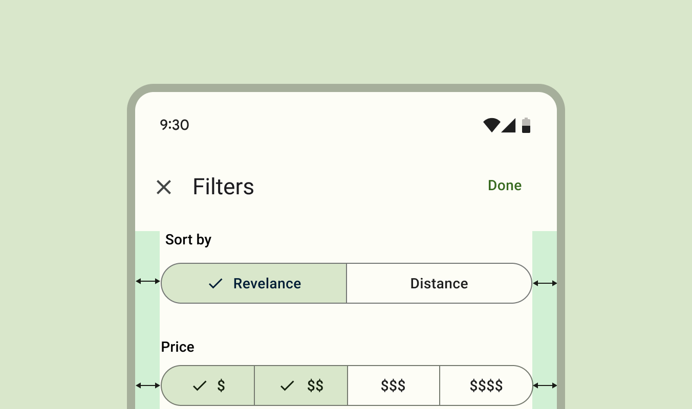 Segmented button – Material Design 3