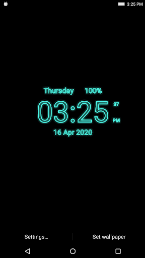 NEON Digital Clock Live Wallpaper