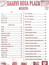 Saanvi Fast Food menu 1