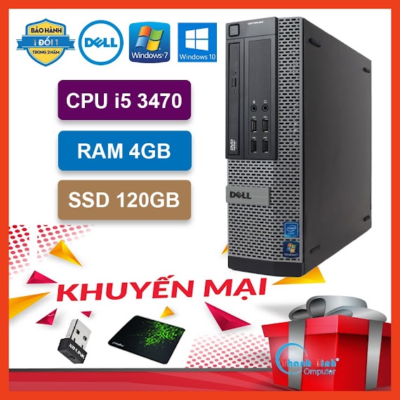 Case Máy Tính Đồng Bộ Thanhbinhpc Bo May Tinh Ban - Dell Optiplex 7010/9010 ( I5 3470/4G/120G ) - Bảo Hành 12T.