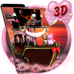 Download 3D Titanic Pink Lovely Teddy Theme For PC Windows and Mac