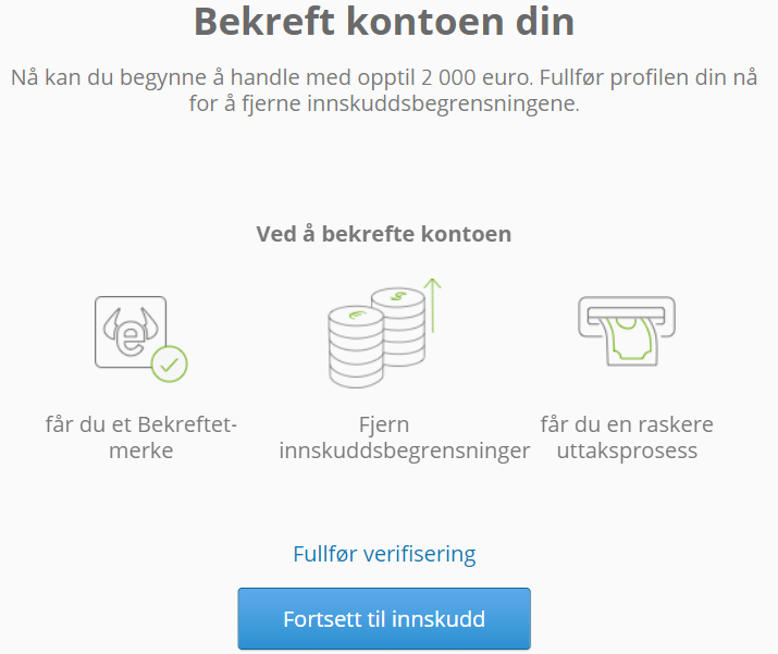 Verifiser din konto hos eToro for å kjøpe Berkshire Hathaway aksje